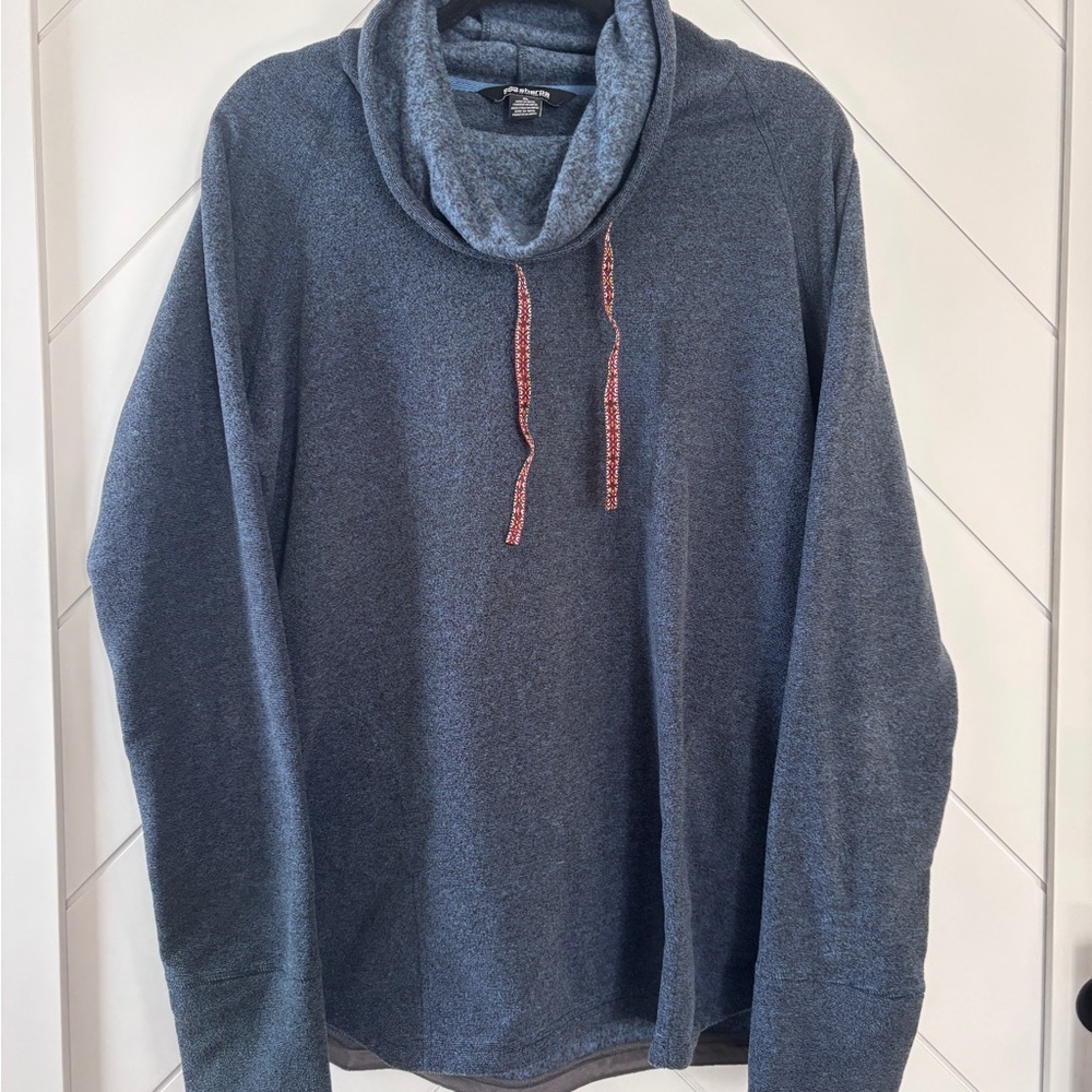 SHERPA Adventure Gear Blue Sweater with Cowl Neck